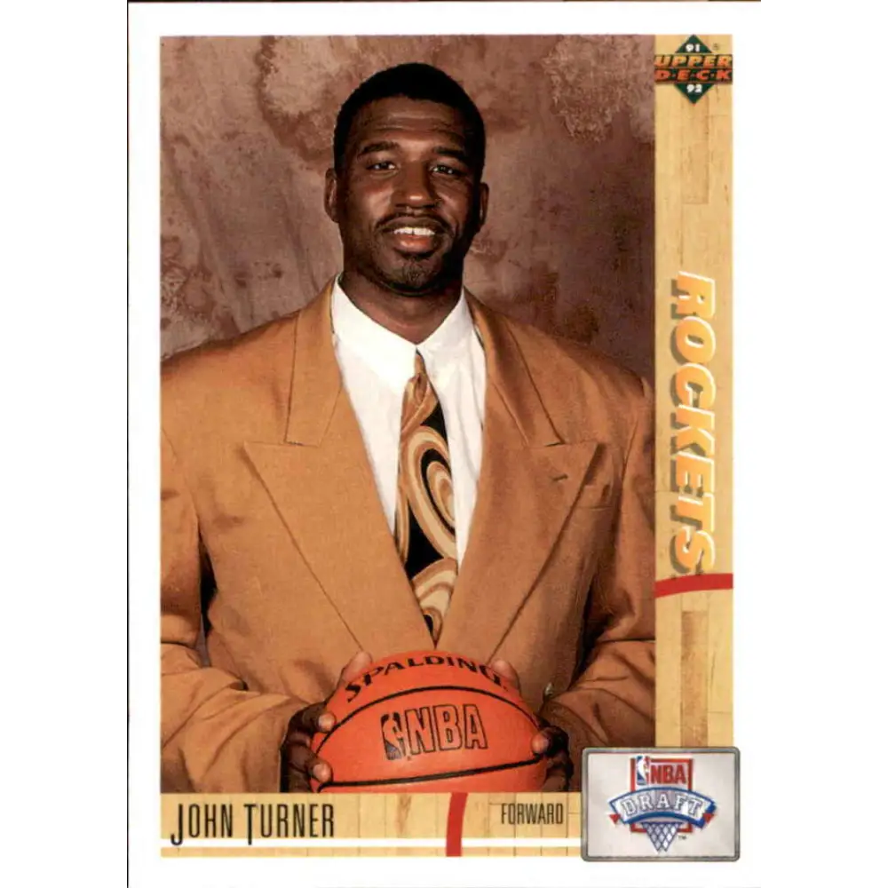 1991-92 Upper Deck #11 John Turner NM-MT Houston Rockets Basketball Card Image 1