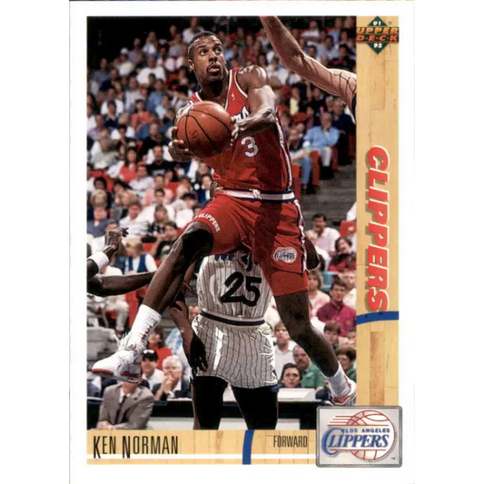 1991-92 Upper Deck #111 Ken Norman NM-MT Los Angeles Clippers Basketball Card Image 1