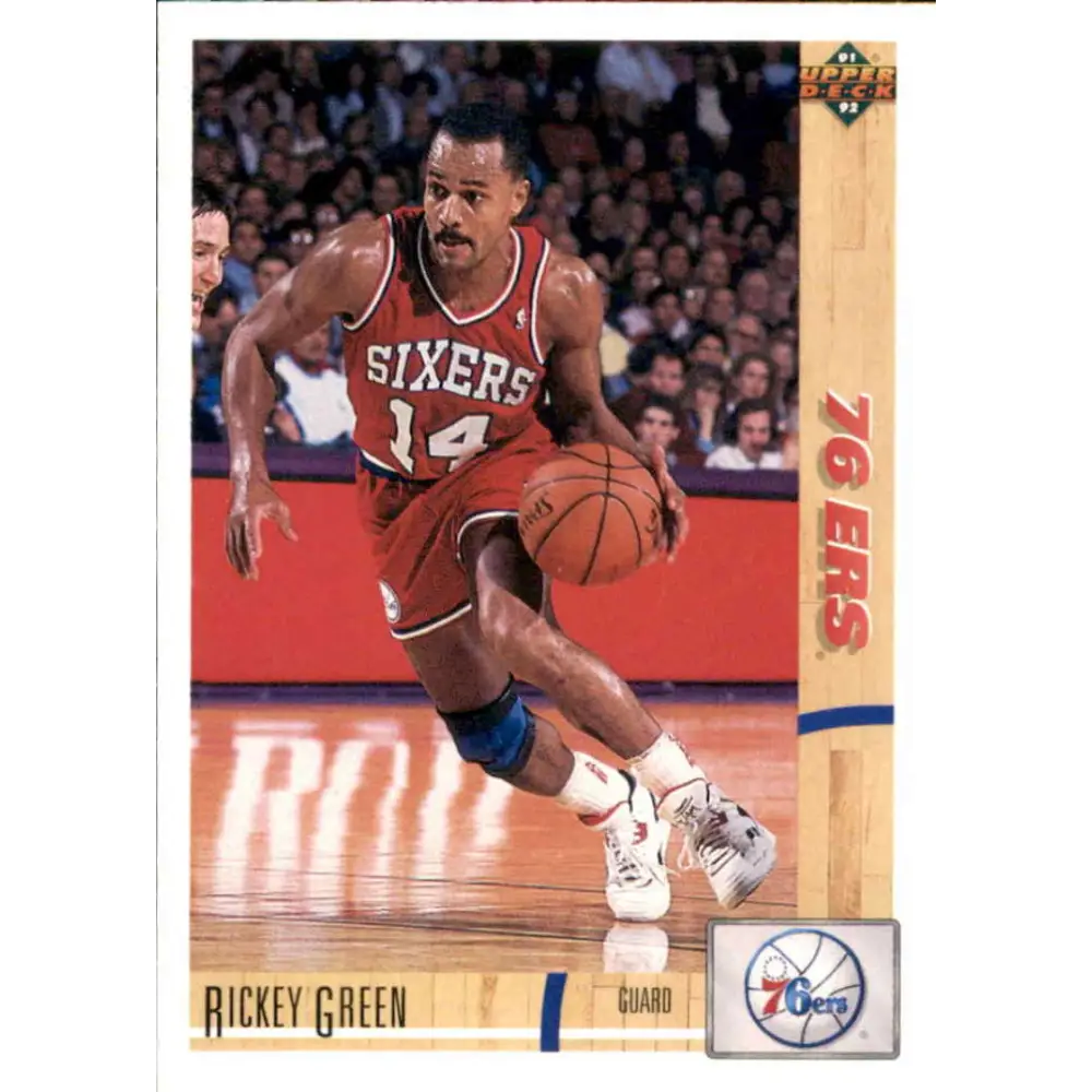 1991-92 Upper Deck #112 Rickey Green NM-MT Philadelphia 76ers Basketball Card Image 1