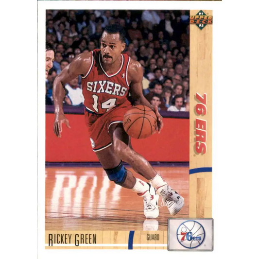 1991-92 Upper Deck #112 Rickey Green NM-MT Philadelphia 76ers Basketball Card Image 1