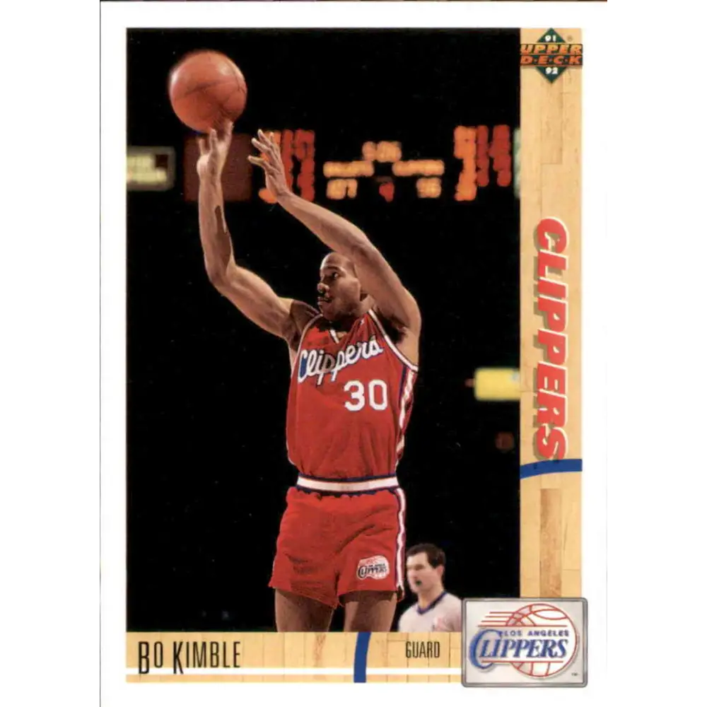 1991-92 Upper Deck #114 Bo Kimble NM-MT Los Angeles Clippers Basketball Card Image 1