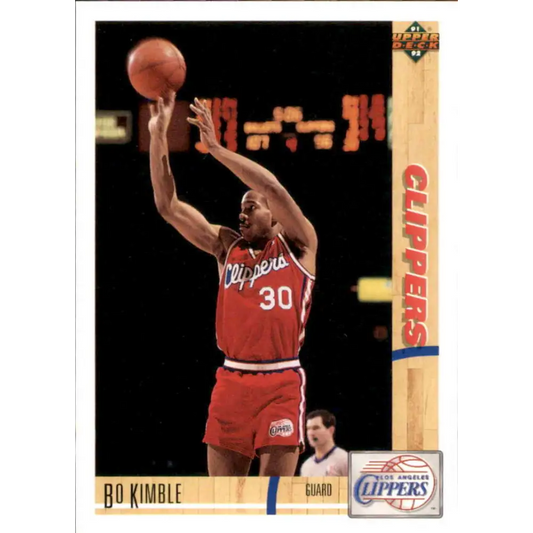 1991-92 Upper Deck #114 Bo Kimble NM-MT Los Angeles Clippers Basketball Card Image 1