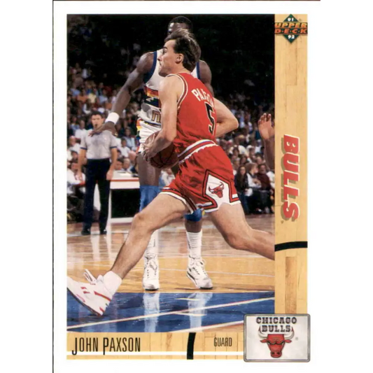 1991-92 Upper Deck #117 John Paxson NM-MT Chicago Bulls Basketball Card Image 1