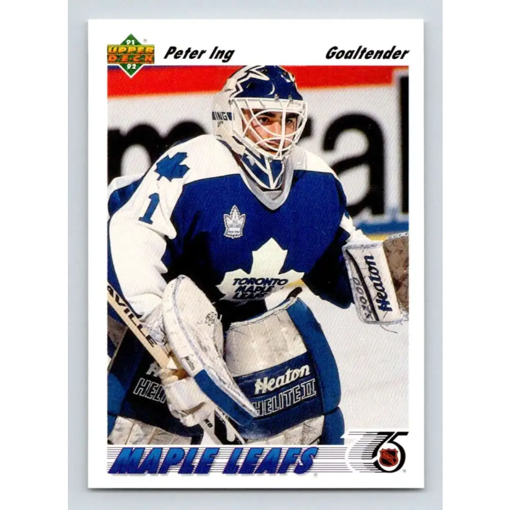 1991-92 Upper Deck #118 Peter Ing NM-MT Hockey Card Image 1
