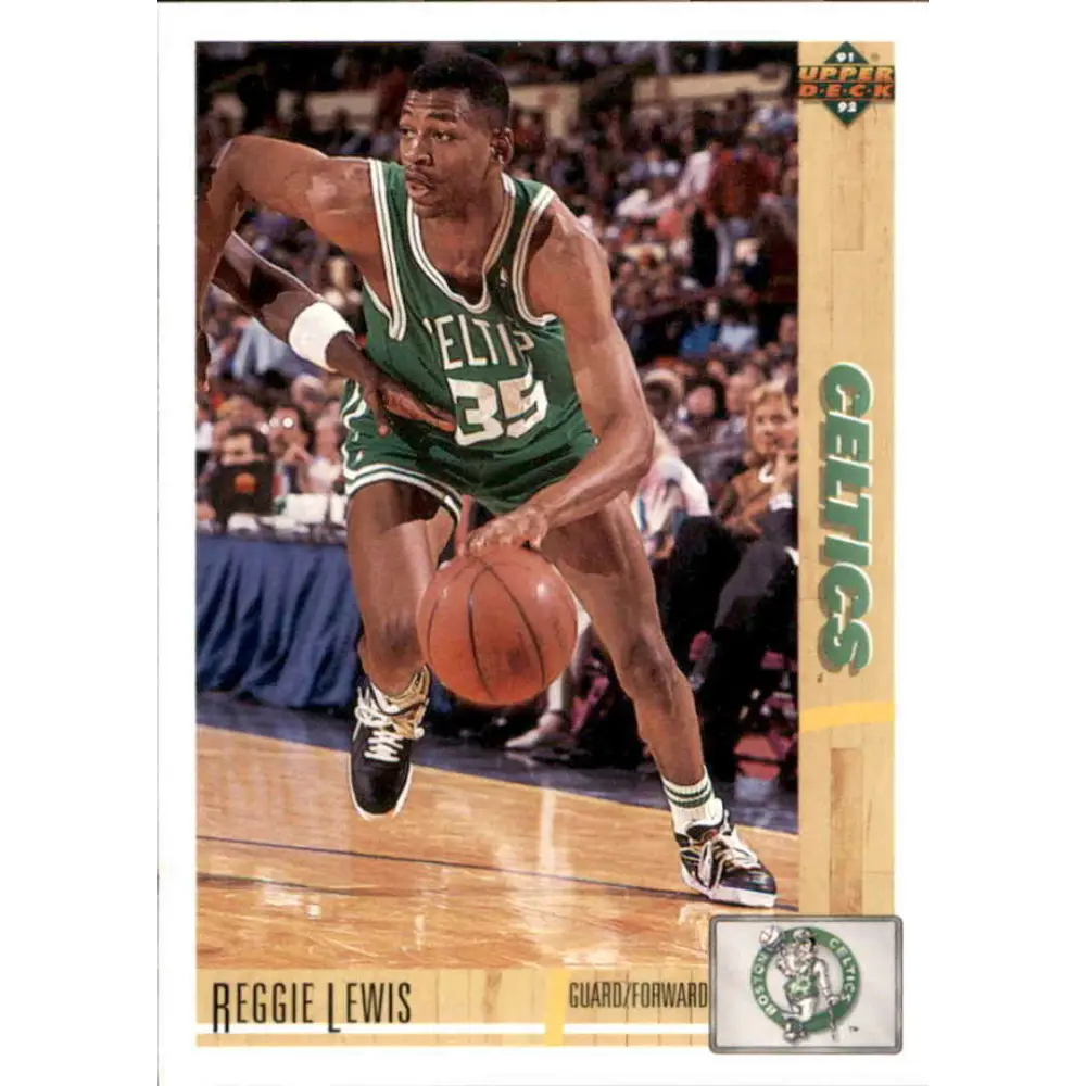 1991-92 Upper Deck #123 Reggie Lewis NM-MT Boston Celtics Basketball Card Image 1