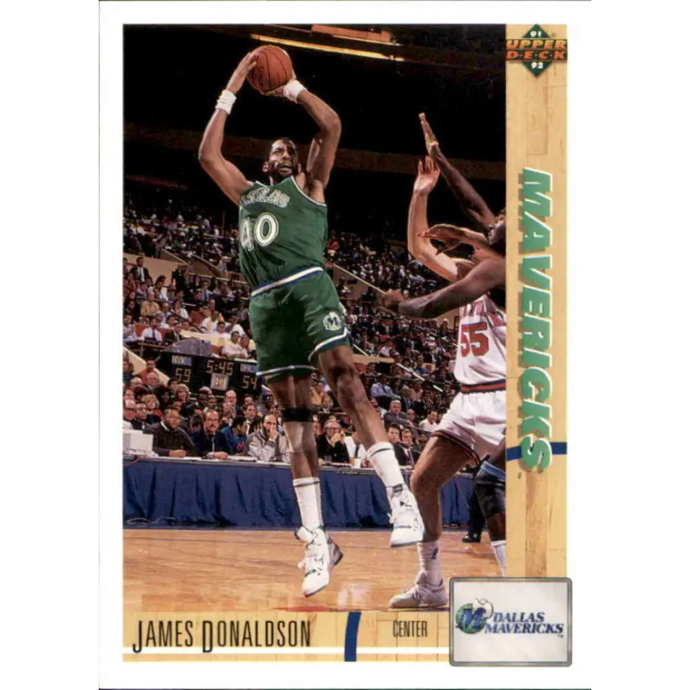 1991-92 Upper Deck #124 James Donaldson NM-MT Dallas Mavericks Basketball Card Image 1