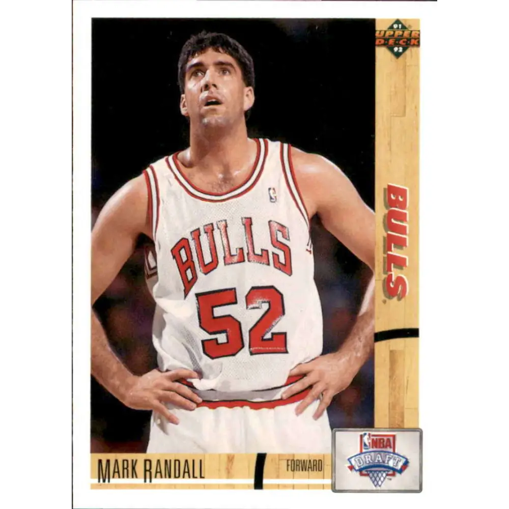 1991-92 Upper Deck #13 Mark Randall NM-MT RC Rookie Chicago Bulls Basketball Card Image 1