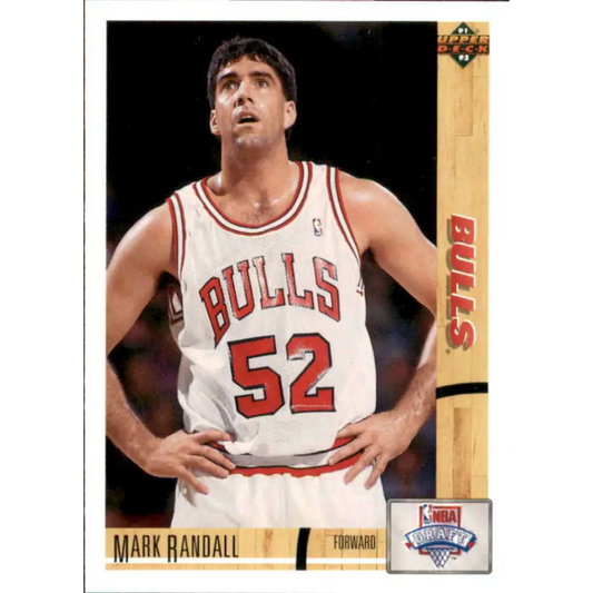 1991-92 Upper Deck #13 Mark Randall NM-MT RC Rookie Chicago Bulls Basketball Card Image 1