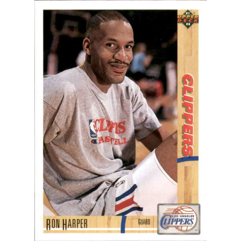1991-92 Upper Deck #133 Ron Harper NM-MT Los Angeles Clippers Basketball Card Image 1