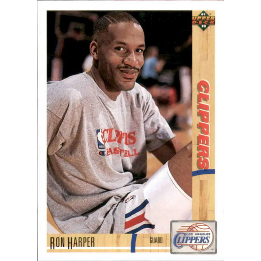 1991-92 Upper Deck #133 Ron Harper NM-MT Los Angeles Clippers Basketball Card Image 1