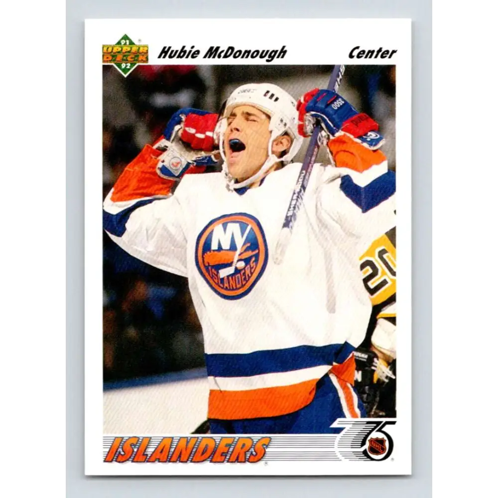 1991-92 Upper Deck #138 Hubie McDonough NM-MT New York Islanders Hockey Card Image 1