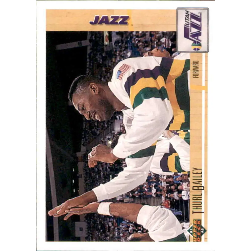 1991-92 Upper Deck #139 Thurl Bailey NM-MT Utah Jazz Basketball Card Image 1