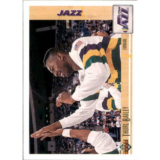1991-92 Upper Deck #139 Thurl Bailey NM-MT Utah Jazz Basketball Card Image 1