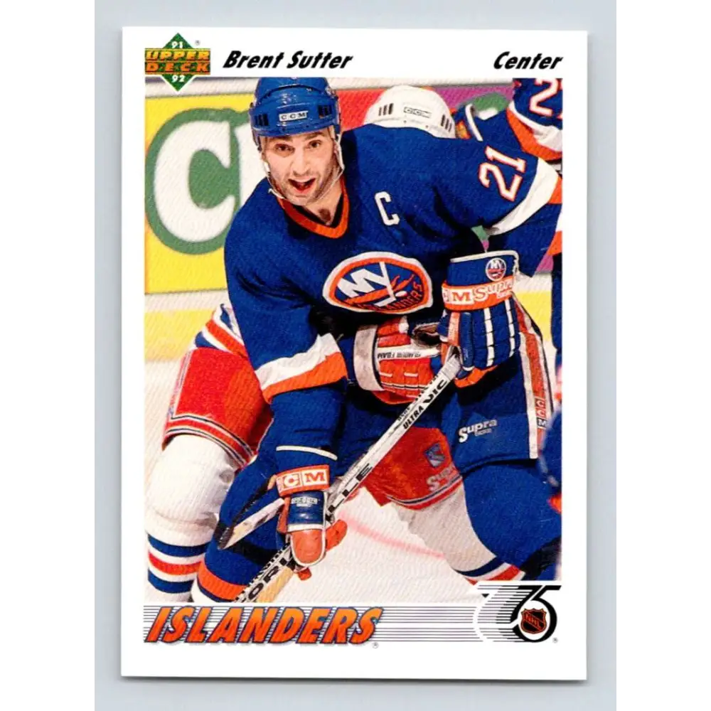 1991-92 Upper Deck #140 Brent Sutter NM-MT Hockey Card Image 1