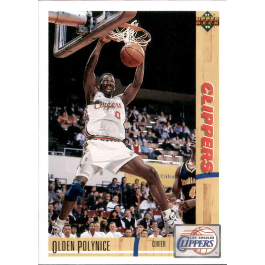 1991-92 Upper Deck #140 Olden Polynice NM-MT Los Angeles Clippers Basketball Card Image 1