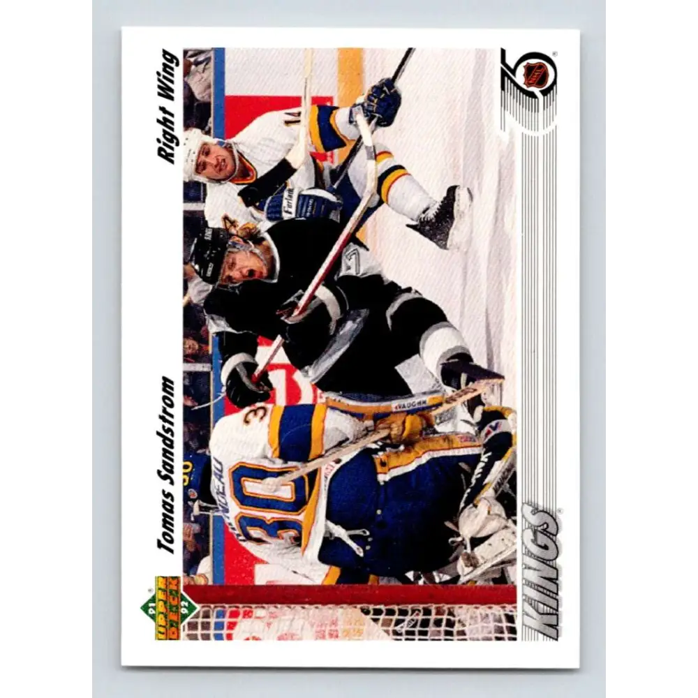 1991-92 Upper Deck #141 Tomas Sandstrom NM-MT Los Angeles Kings Hockey Card Image 1