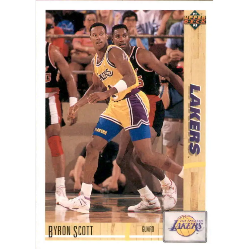 1991-92 Upper Deck #142 Byron Scott NM-MT Los Angeles Lakers Basketball Card Image 1