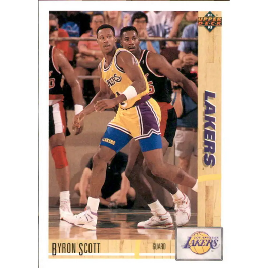 1991-92 Upper Deck #142 Byron Scott NM-MT Los Angeles Lakers Basketball Card Image 1