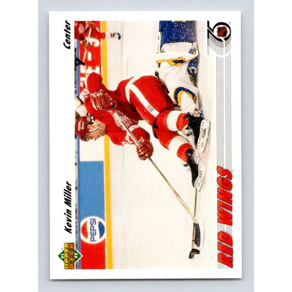 1991-92 Upper Deck #142 Kevin Miller NM-MT Detroit Red Wings Hockey Card Image 1