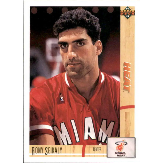 1991-92 Upper Deck #145 Rony Seikaly NM-MT Miami Heat Basketball Card Image 1
