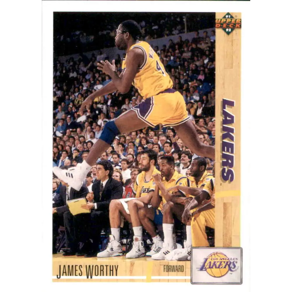 1991-92 Upper Deck #146 James Worthy NM-MT Los Angeles Lakers Basketball Card Image 1