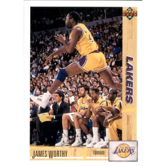 1991-92 Upper Deck #146 James Worthy NM-MT Los Angeles Lakers Basketball Card Image 1