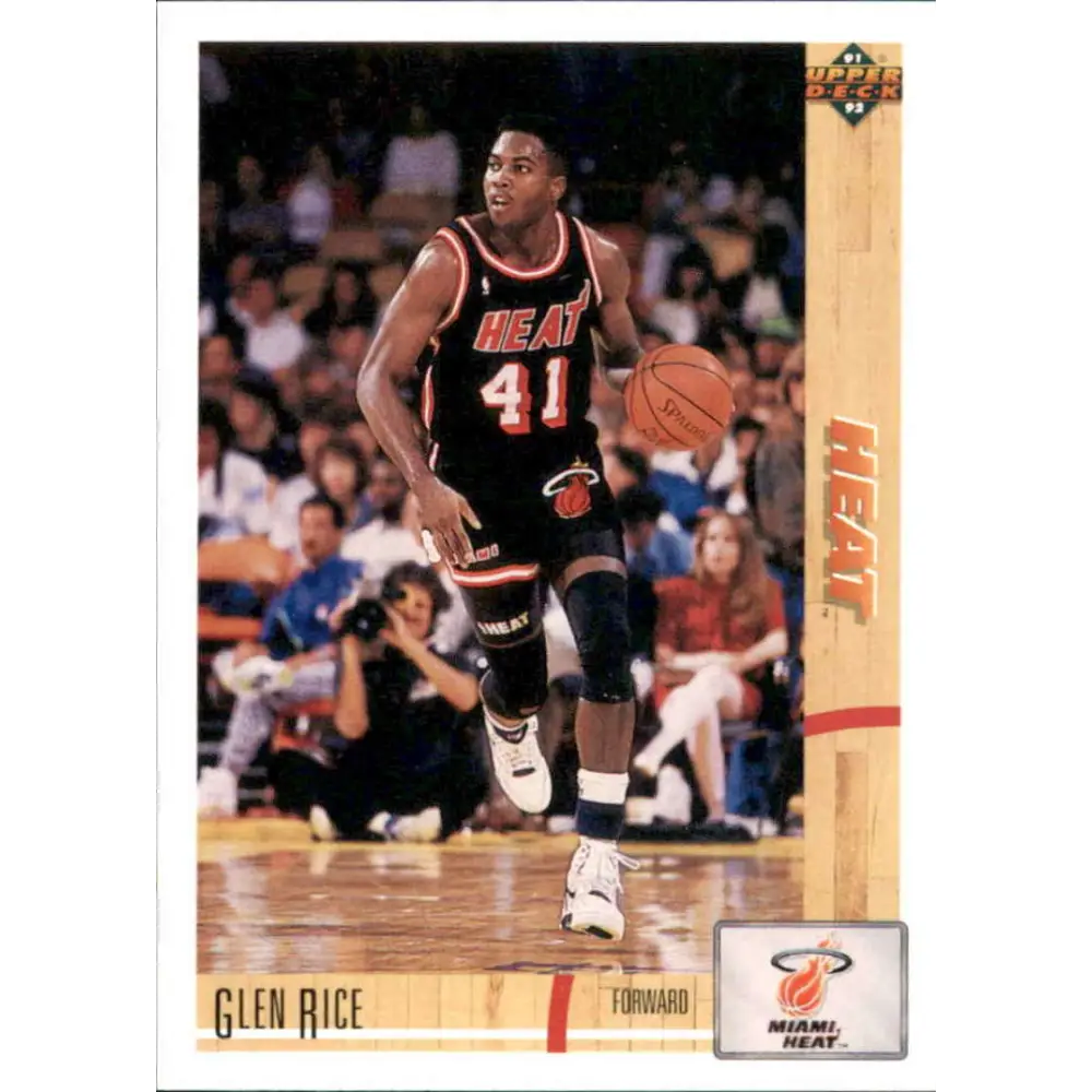 1991-92 Upper Deck #147 Glen Rice NM-MT Miami Heat Basketball Card Image 1