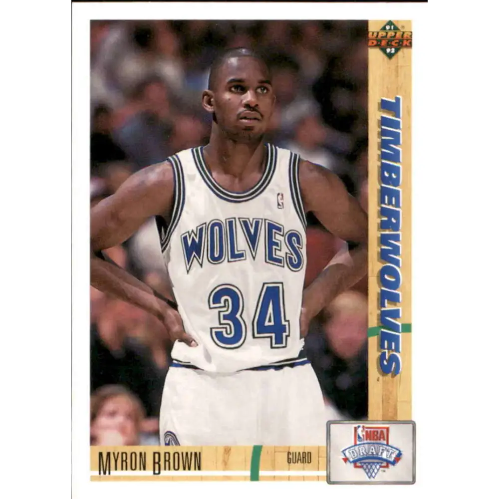 1991-92 Upper Deck #15 Myron Brown NM-MT Minnesota Timberwolves Basketball Card Image 1