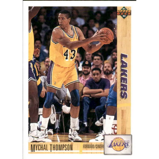 1991-92 Upper Deck #150 Mychal Thompson NM-MT Los Angeles Lakers Basketball Card Image 1