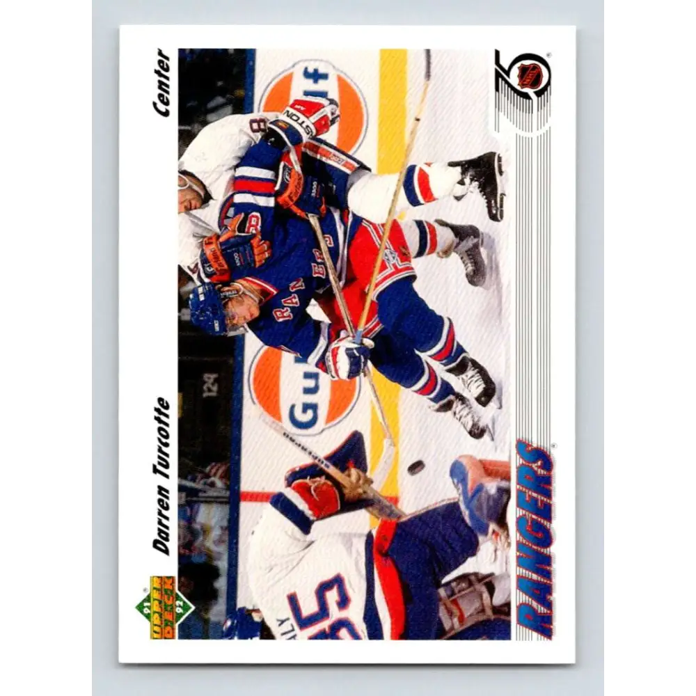 1991-92 Upper Deck #155 Darren Turcotte NM-MT New York Rangers Hockey Card Image 1