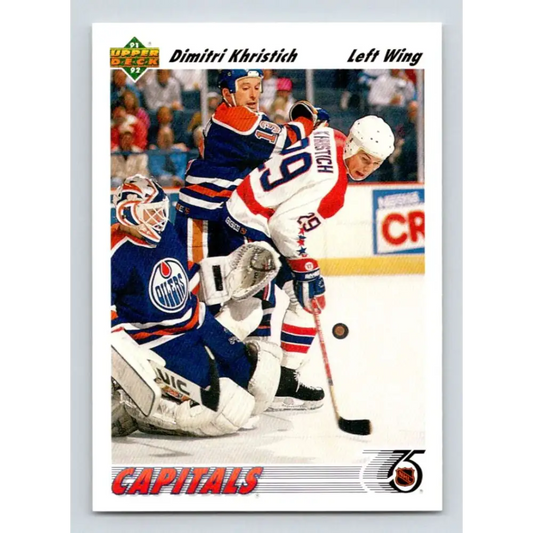 1991-92 Upper Deck #157 Dimitri Khristich NM-MT Washington Capitals Hockey Card Image 1