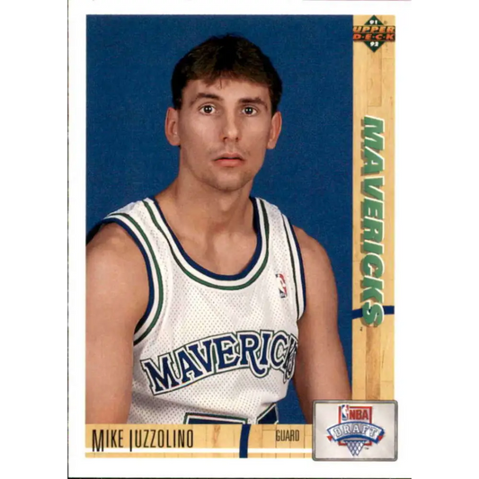 1991-92 Upper Deck #16 Mike Iuzzolino NM-MT RC Rookie Dallas Mavericks Basketball Card Image 1
