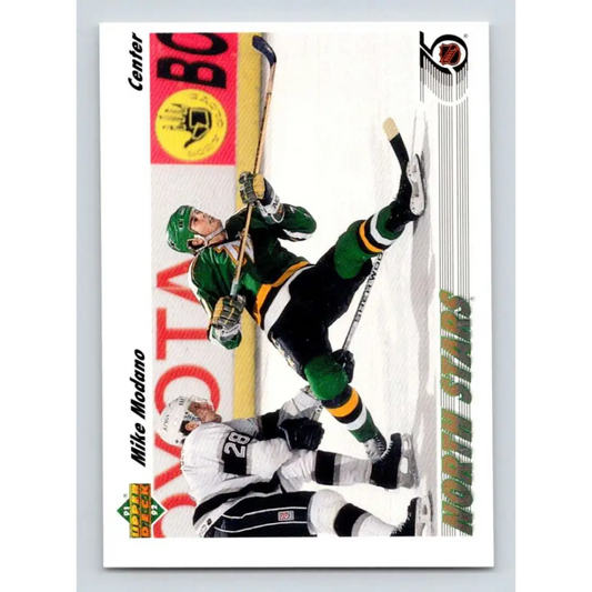 1991-92 Upper Deck #160 Mike Modano NM-MT Minnesota North Stars Hockey Card Image 1