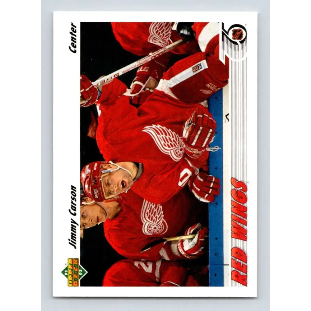 1991-92 Upper Deck #161 Jimmy Carson NM-MT Detroit Red Wings Hockey Card Image 1