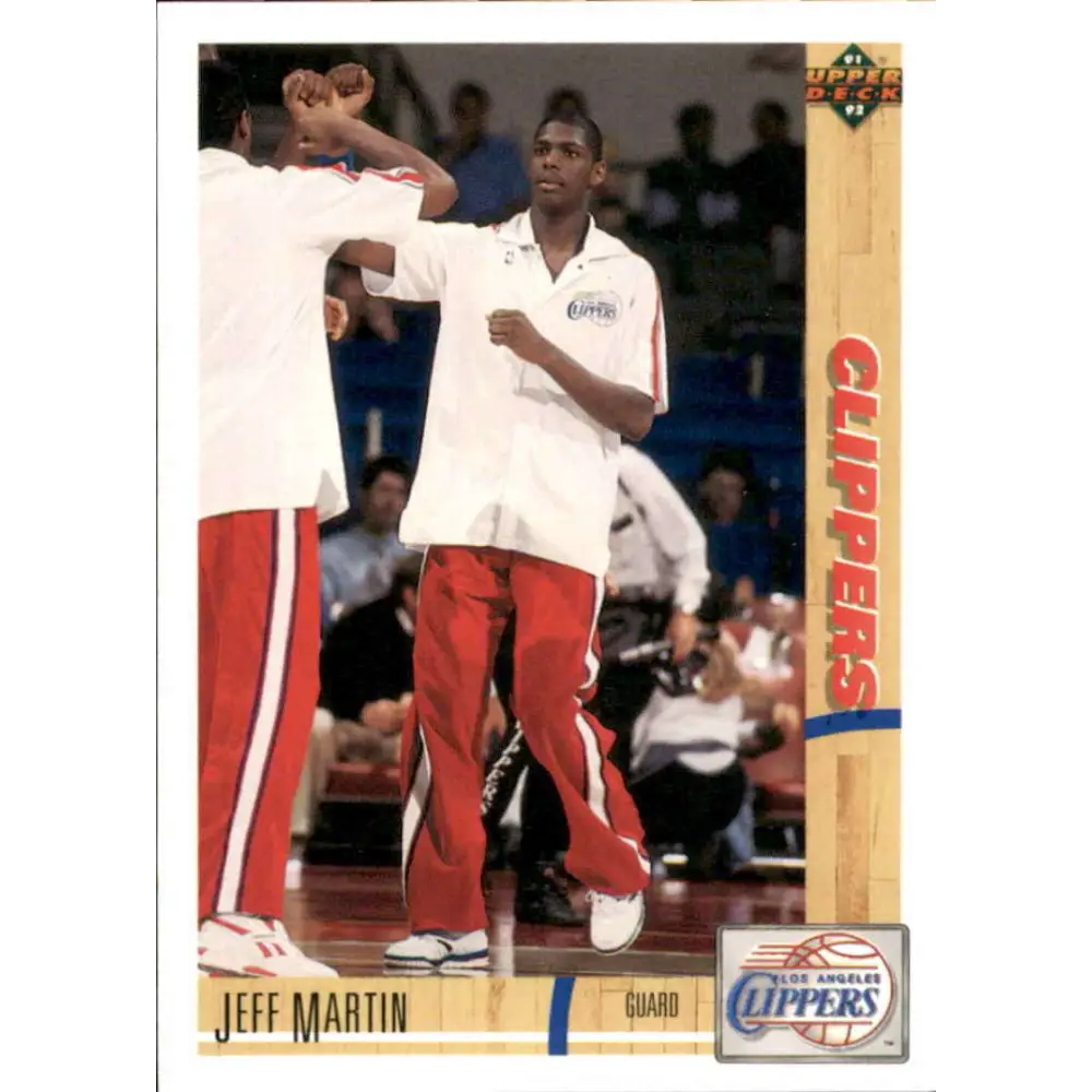 1991-92 Upper Deck #162 Jeff Martin NM-MT Los Angeles Clippers Basketball Card Image 1