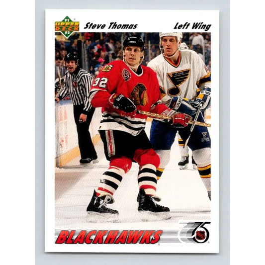 1991-92 Upper Deck #162 Steve Thomas NM-MT Hockey Card Image 1