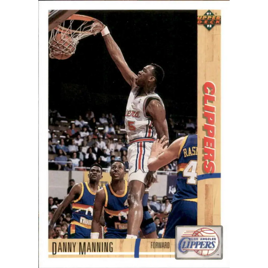 1991-92 Upper Deck #164 Danny Manning NM-MT Los Angeles Clippers Basketball Card Image 1