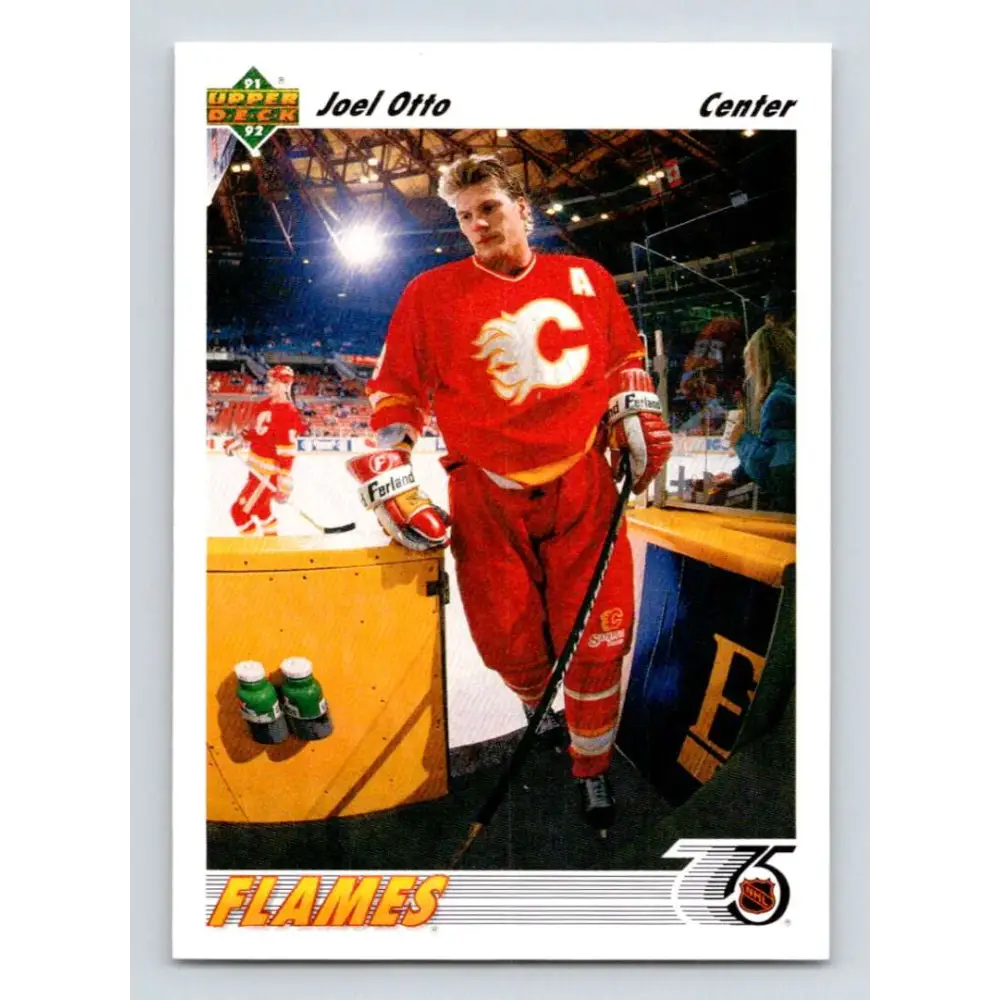 1991-92 Upper Deck #165 Joel Otto NM-MT Calgary Flames Hockey Card Image 1