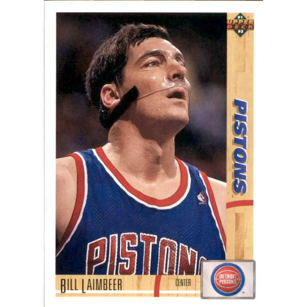 1991-92 Upper Deck #167 Bill Laimbeer NM-MT Detroit Pistons Basketball Card Image 1
