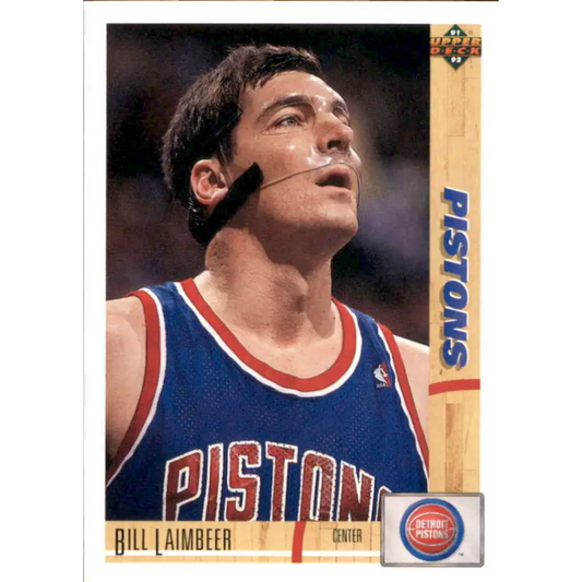 1991-92 Upper Deck #167 Bill Laimbeer NM-MT Detroit Pistons Basketball Card Image 1