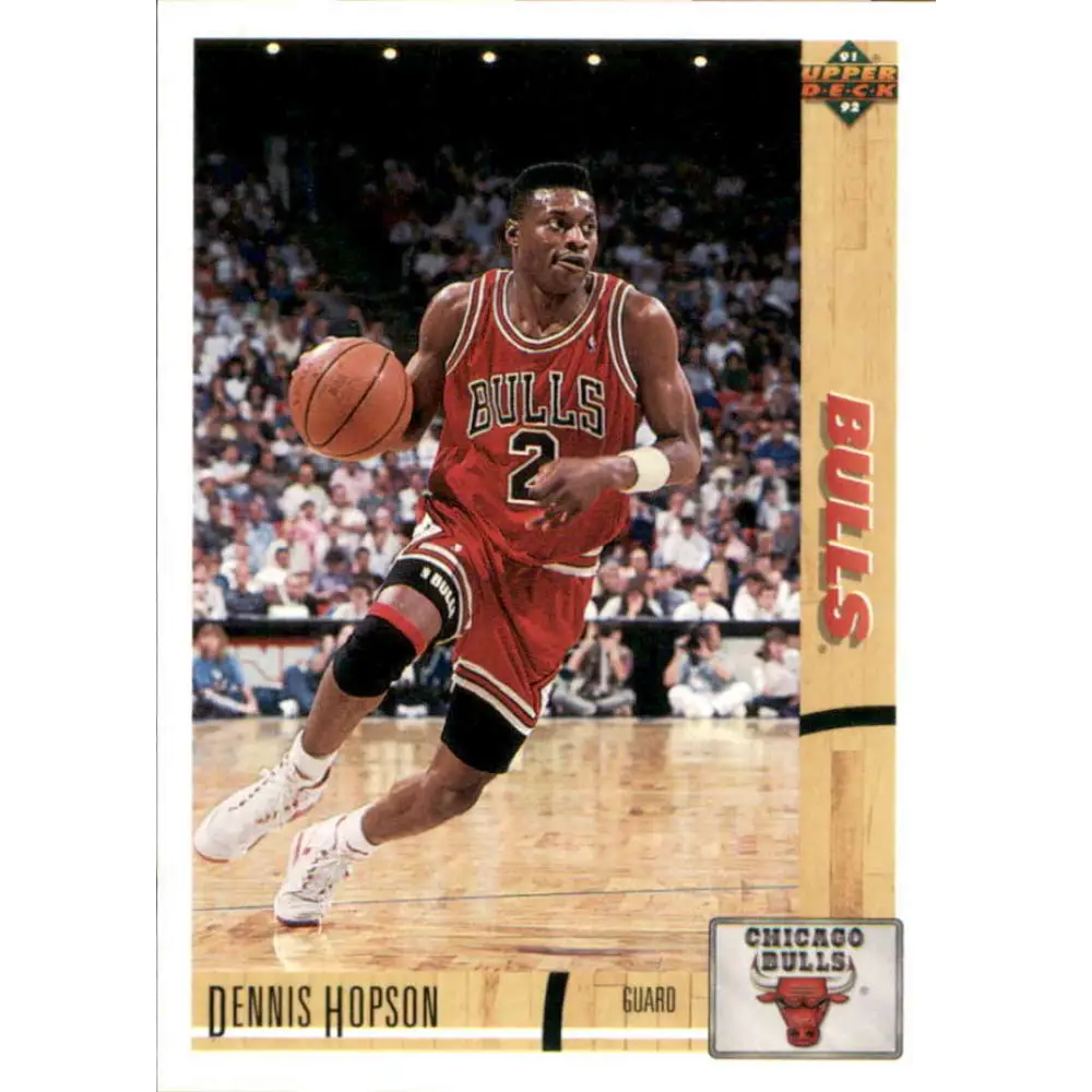 1991-92 Upper Deck #169 Dennis Hopson NM-MT Chicago Bulls Basketball Card Image 1