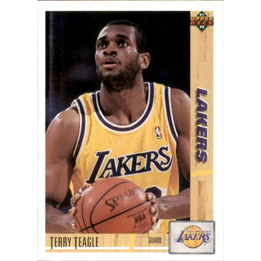 1991-92 Upper Deck #171 Terry Teagle NM-MT Los Angeles Lakers Basketball Card Image 1