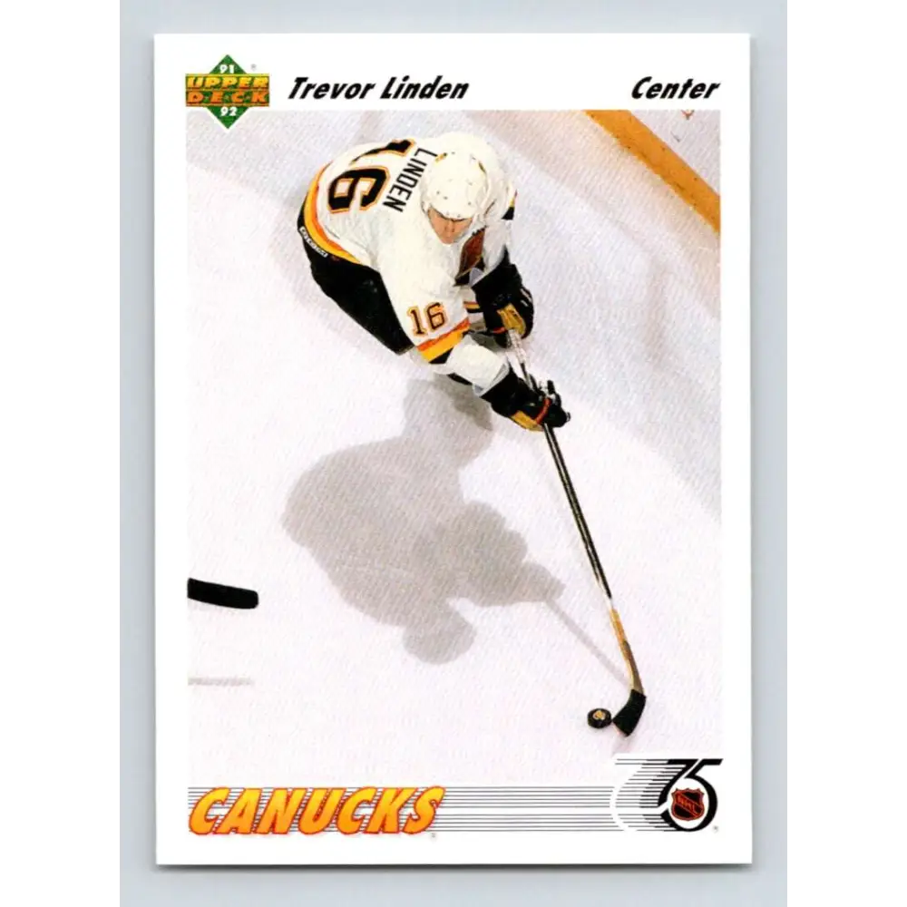 1991-92 Upper Deck #174 Trevor Linden NM-MT Vancouver Canucks Hockey Card Image 1