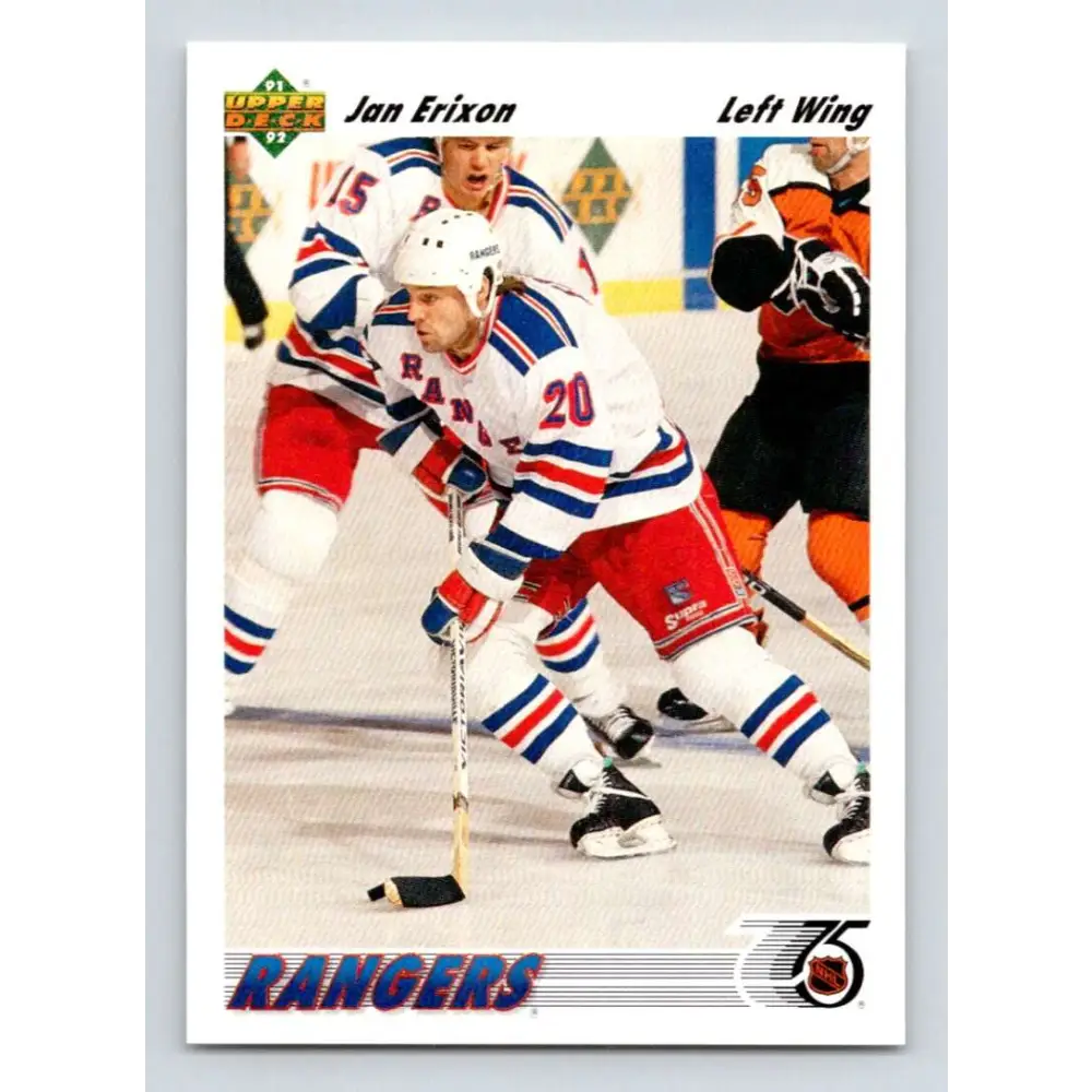 1991-92 Upper Deck #178 Jan Erixon NM-MT New York Rangers Hockey Card Image 1