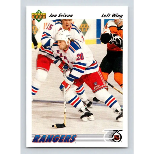 1991-92 Upper Deck #178 Jan Erixon NM-MT New York Rangers Hockey Card Image 1
