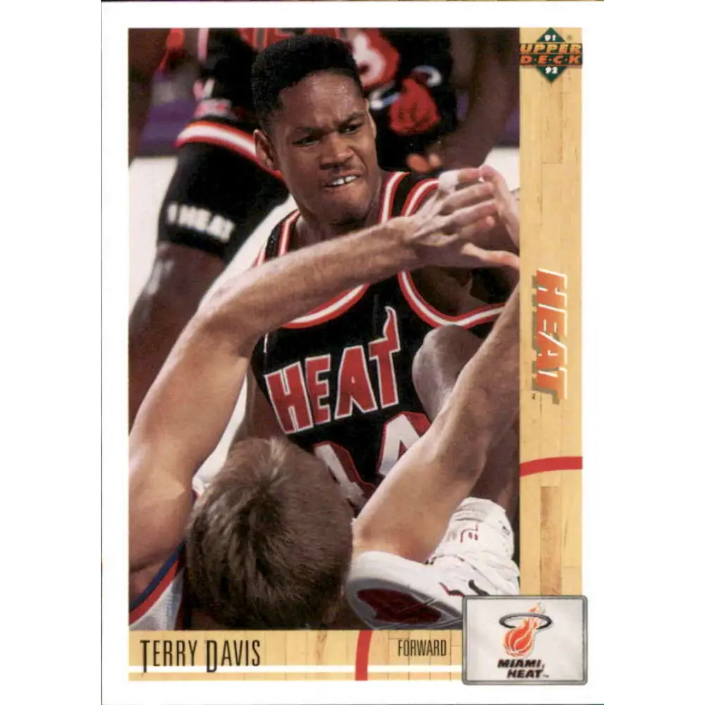 1991-92 Upper Deck #179 Terry Davis NM-MT Miami Heat Basketball Card Image 1