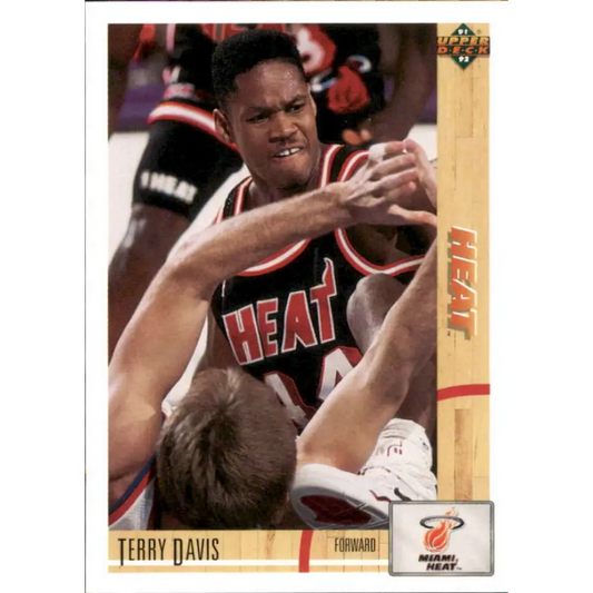 1991-92 Upper Deck #179 Terry Davis NM-MT Miami Heat Basketball Card Image 1