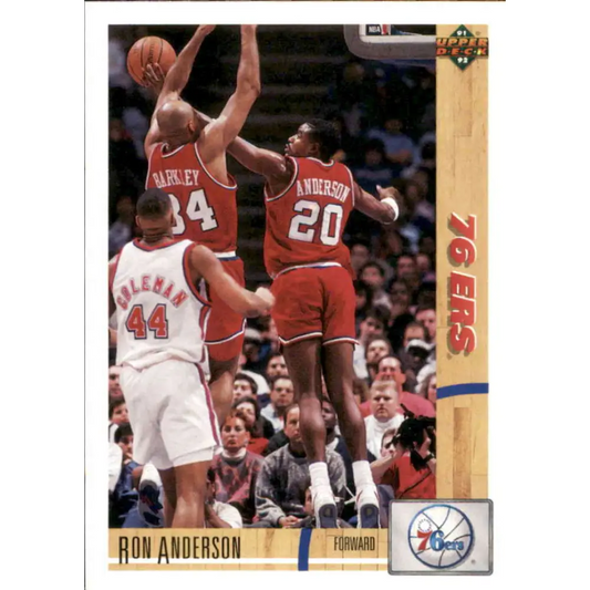 1991-92 Upper Deck #180 Ron Anderson NM-MT Philadelphia 76ers Basketball Card Image 1
