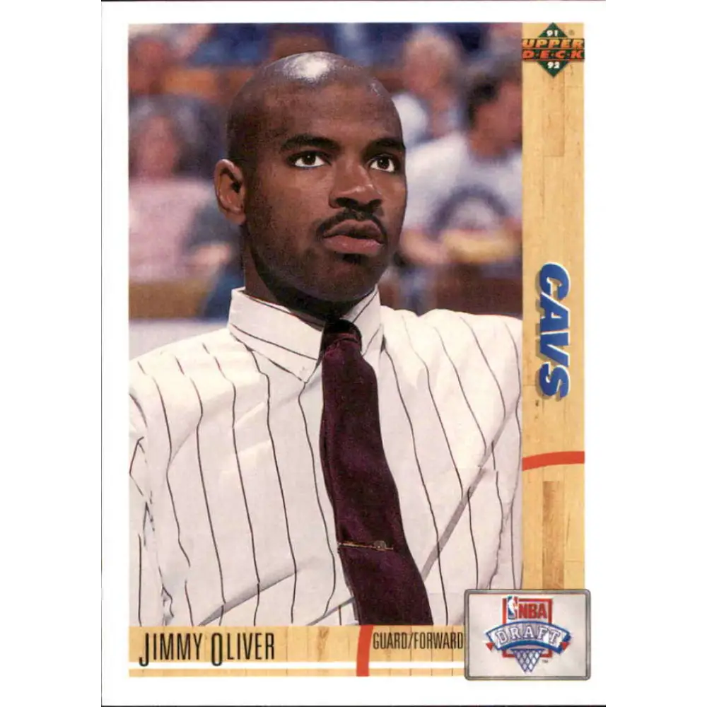1991-92 Upper Deck #19 Jimmy Oliver NM-MT RC Rookie Cleveland Cavaliers Basketball Card Image 1