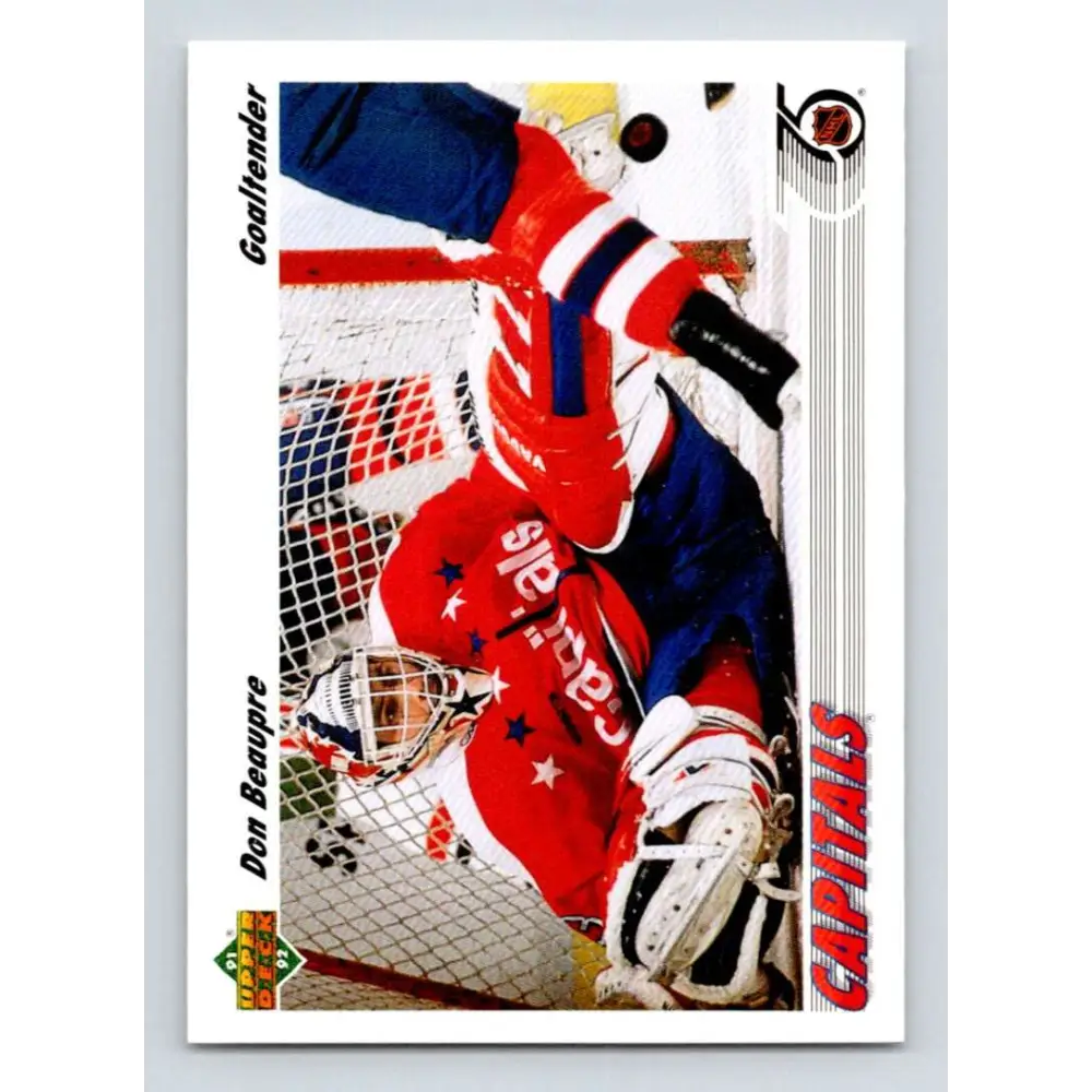 1991-92 Upper Deck #197 Don Beaupre NM-MT Washington Capitals Hockey Card Image 1